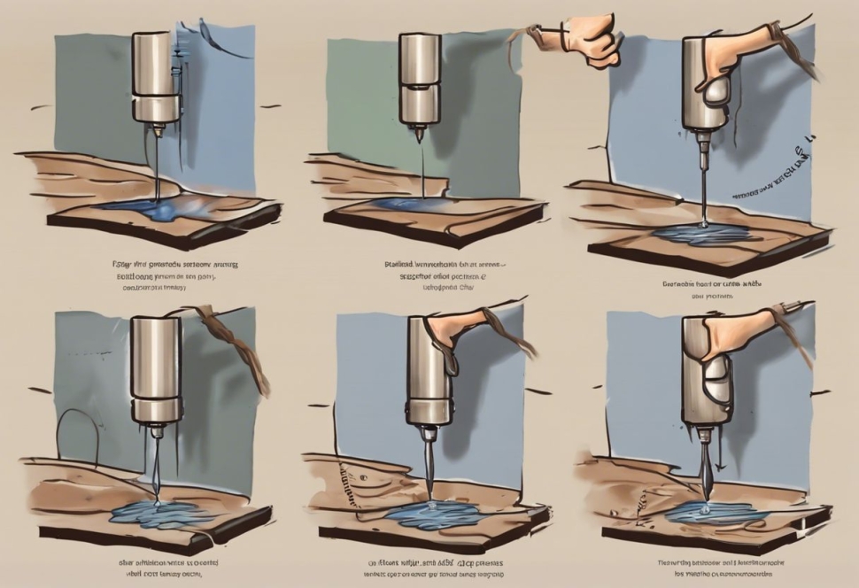 пошаговая иллюстрация сверления плитки