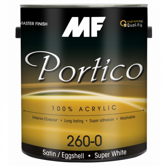 Акриловая моющаяся краска MF Paints Portico 260 Satin/Eggshell