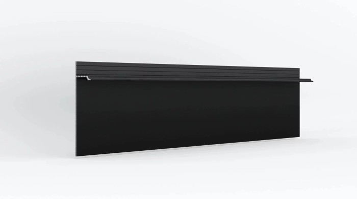 Скрытый плинтус Laconistiq STRONG УСИЛЕННЫЙ Чёрный анодированный (3000х13,1х80 мм), без вставки